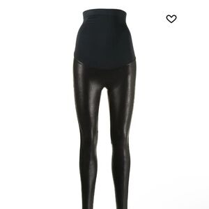 SPANX Highwaisted Faux Leather Maternity Leggings